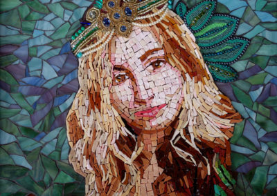 Smalti and Stained Glass Portrait – Olivia